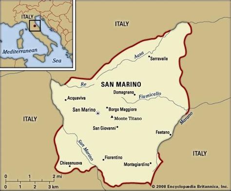 San Marino | Geography, History, Capital, & Language | San marino map, San marino, Republic of ...