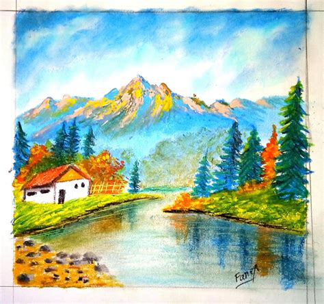 Landscape Oil Pastel Drawing Ideas For Beginners Easy