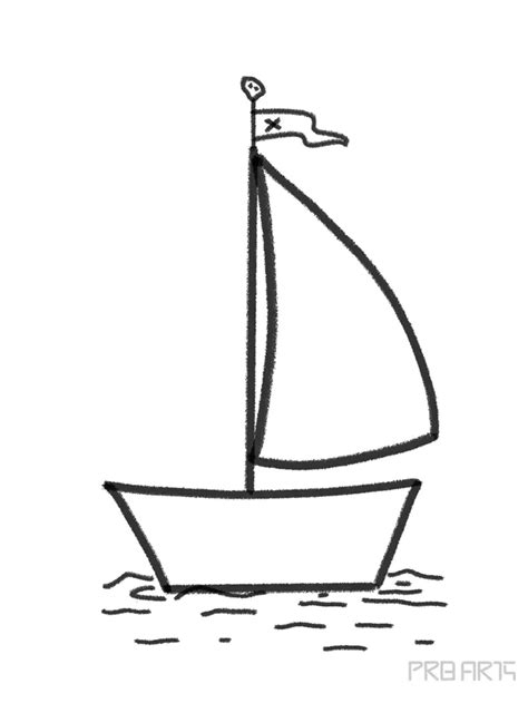 How to Draw A Boat - Easy Drawing for Kids - PRB ARTS