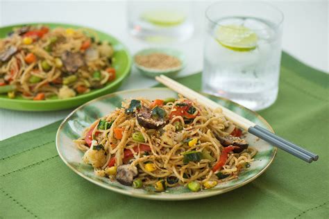 Frozen Veggies Stir Fry with Noodles - Nibbles and Feasts