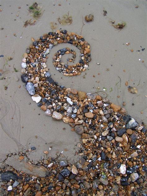 Seashell Spiral on the Beach