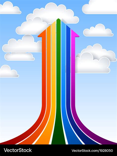 Rainbow arrow Royalty Free Vector Image - VectorStock