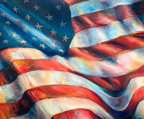 American Flag 1 Painting by Bryan Horn - Pixels