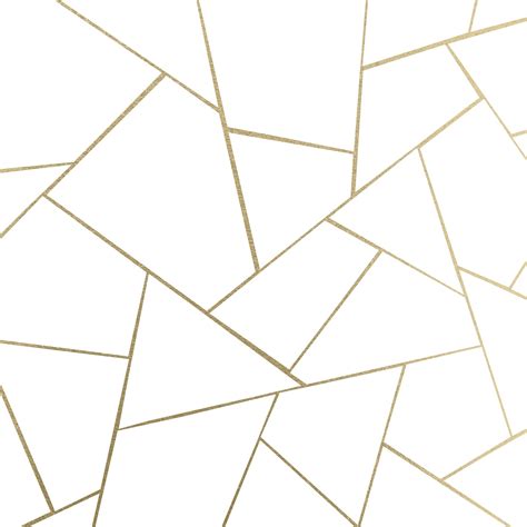 Gold White Geometric 1 Wall mural (With images) | Gold geometric ...