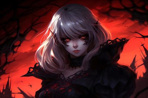 Premium AI Image | Anime vampire girl wallpaper