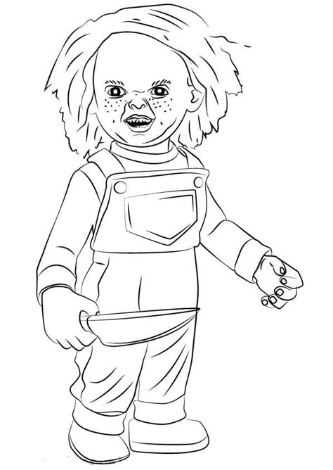 Chucky Doll Coloring Page - Free Printable Coloring Pages for Kids