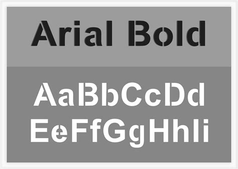 Alphabet Arial Font