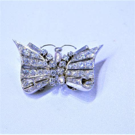 Art Deco Diamond Butterfly Brooch | DB Gems