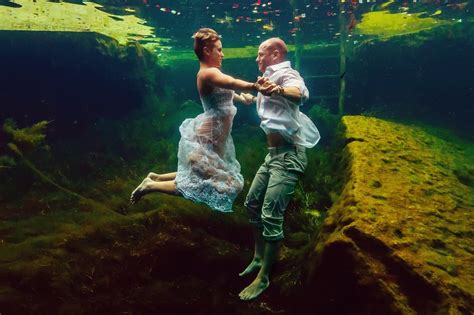 Underwater Trash-the-Wedding-Dress Shoot | POPSUGAR Love & Sex Photo 62