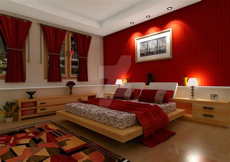 Red Theme Bedroom. by Prabhjotsingh333 on DeviantArt