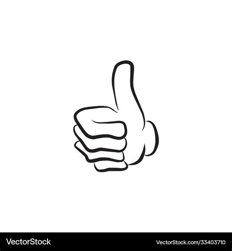 Good rate logo with hand thumb up design template Vector Image