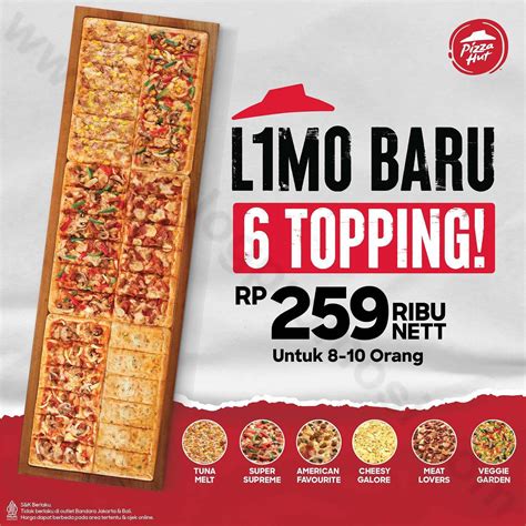 Promo PIZZA HUT – All New L1mo Pizza Bisa dapat 6 topping! • SoPasti.Com