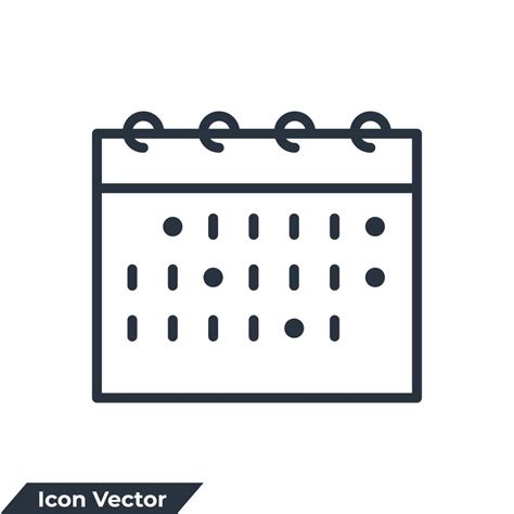 calendar icon logo vector illustration. calendar symbol template for graphic and web design ...