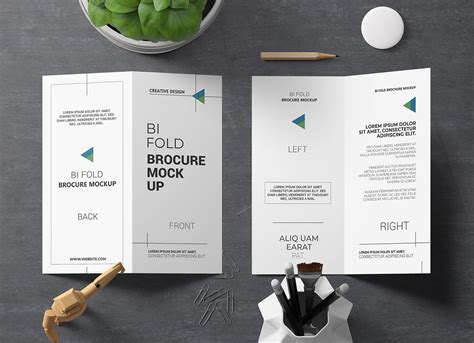 Free 2 Fold Brochure Mockup PSD - Good Mockups