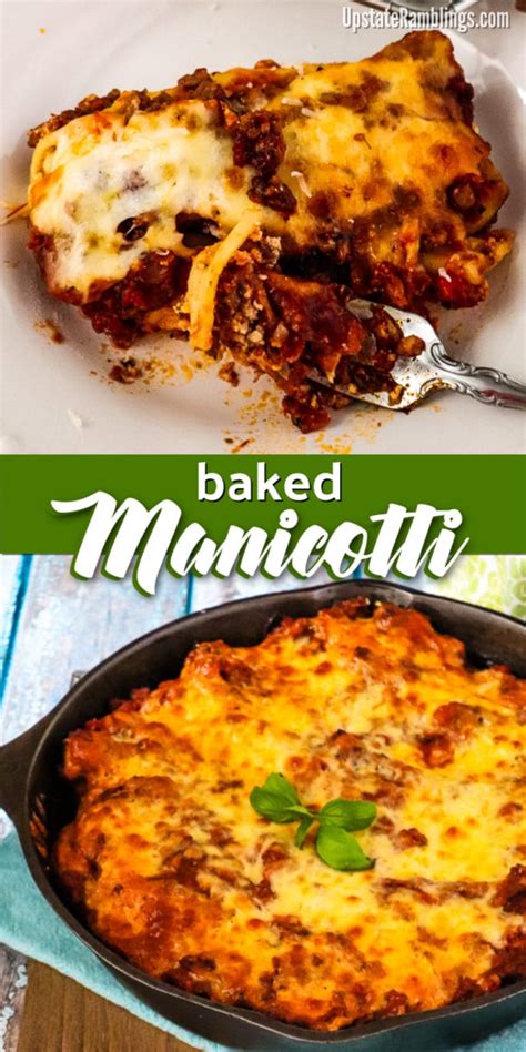 Easy Baked Manicotti - Upstate Ramblings