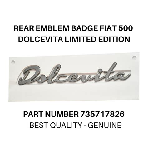 1 X Fiat 500 Dolcevita Emblem Limited Edition/ Fiat 500 - Etsy