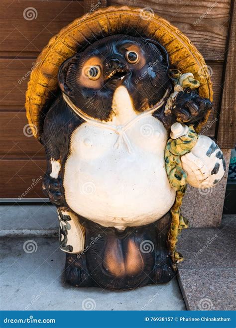 Japanese Raccoon Dog Statue in Shirakawa-go Stock Image - Image of culture, gassho: 76938157