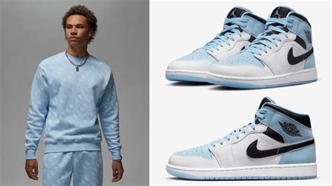 Air Jordan 1 Mid Ice Blue | SneakerFits.com