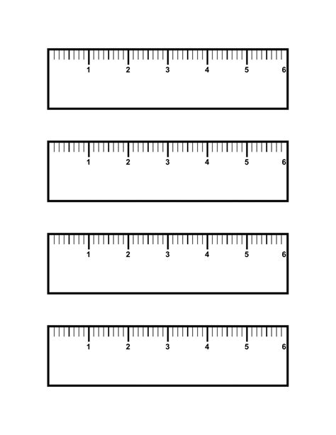 Blank Ruler Clipart - Printable Ruler Actual Size