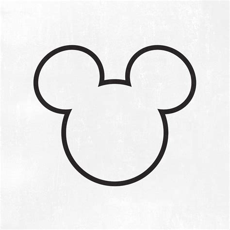 Mickey Head Outline svg Mickey svg dxf png instant | Etsy