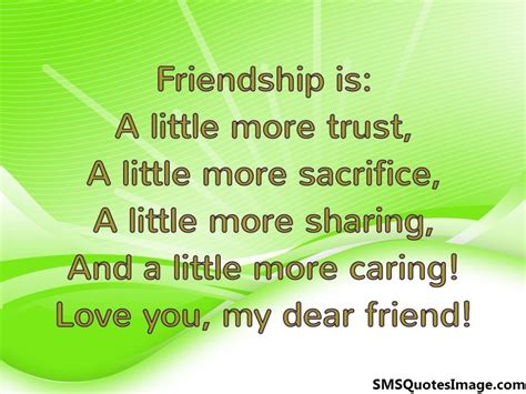 Love you, my dear friend - Friendship - SMS Quotes Image