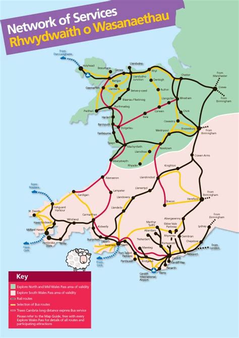 Arriva Trains Wales Map