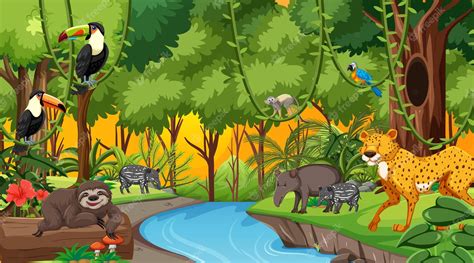 Rainforest Animals Clip Art Collection - Clip Art Library