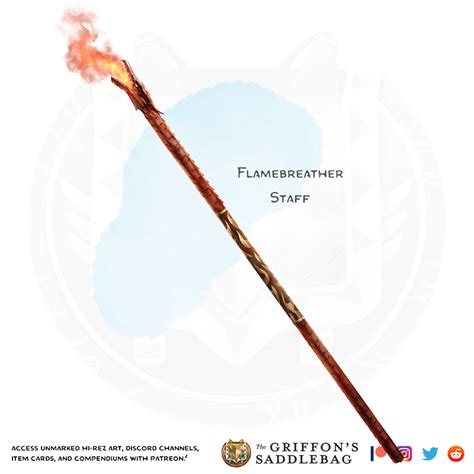 {The Griffon's Saddlebag} Flamebreather Staff | Weapon (quarterstaff) : r/TheGriffonsSaddlebag