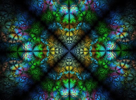 Download Pink Yellow Green Blue Symmetry Texture Abstract Fractal Abstract Blue Abstract Green ...