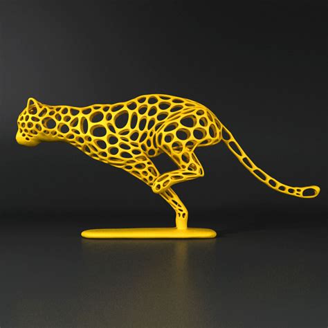 Cheetah Voronoi Wireframe 3D Model 3D printable STL | CGTrader.com