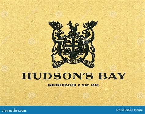 Hudson S Bay Logo Printed on a Paper Editorial Stock Photo - Image of ...