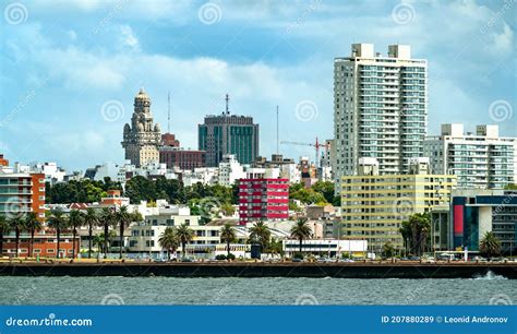 Skyline of Montevideo with Palacio Salvo, Uruguay Editorial Stock Image - Image of beautiful ...