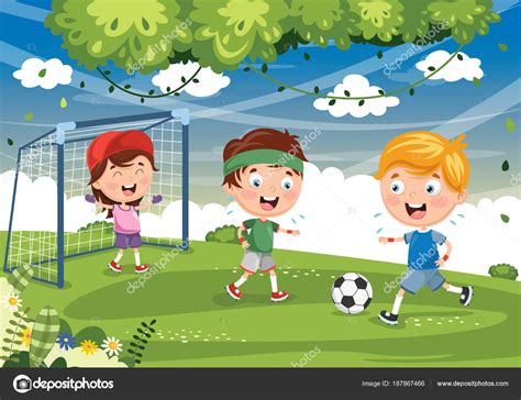 Vector Illustration Kid Playing Football Stock Vector by ©yusufdemirci ...