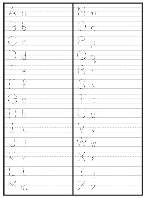 Handwriting Print Letter Worksheets