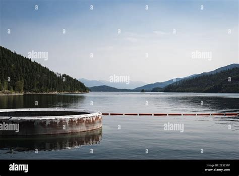 Hungry Horse Reservoir and the Morning Glory Spillway Entrance on ...