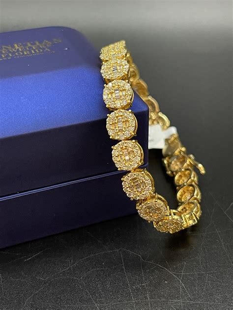 10KT Gold 8.50CT Baguette Diamond Bracelet – VJ Diamond Sanford Orlando