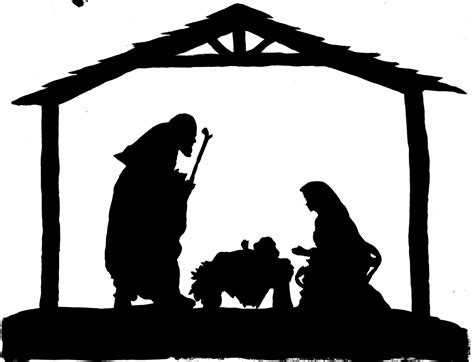 Nativity Silhouette Template