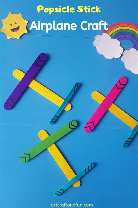 Airplane Craft Using Popsicle Sticks