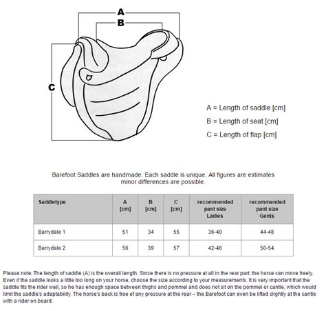 english saddle seat size chart | Brokeasshome.com