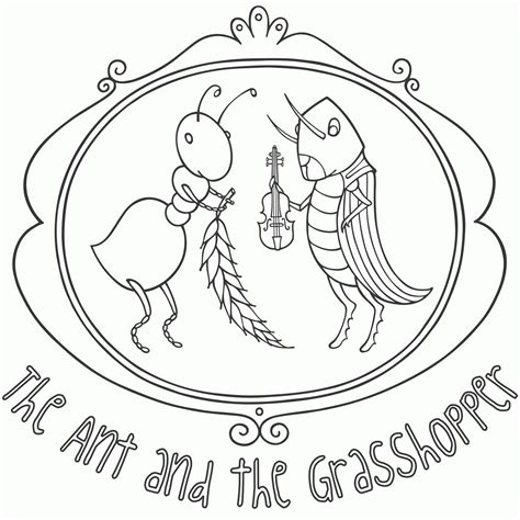 The Ant And The Grasshopper Coloring Pages - Coloring Home