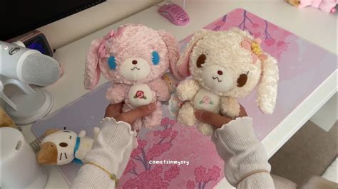 momousa & hanausa embroidered plush asmr unboxing🌺 sugarbunnies sanrio #sugarbunnies - YouTube