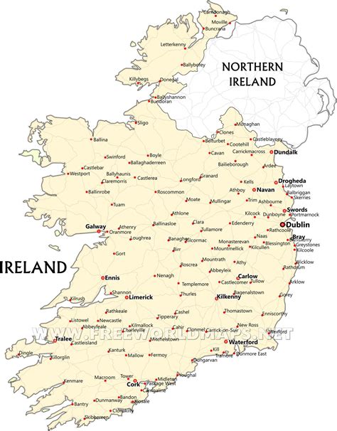 Map Ireland Cities - Share Map