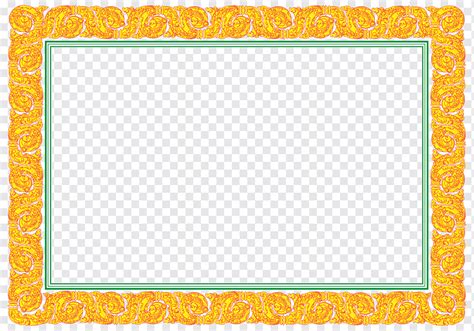 Rectangular yellow and green frame illustration, Cambodia Khmer Empire Frames Khmer people ...