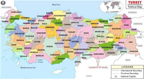 The political map of the Turkey | Download Scientific Diagram