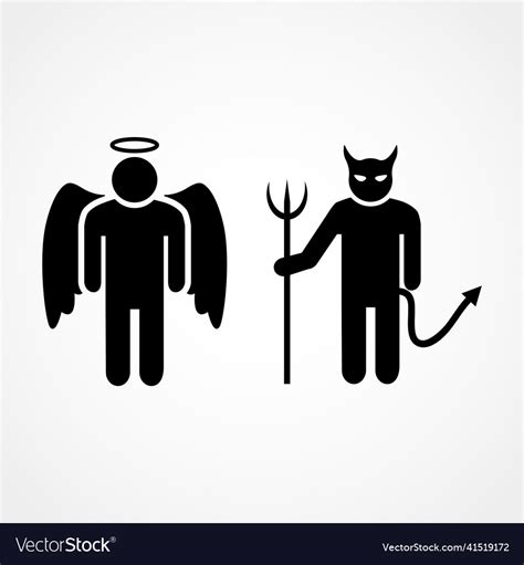 Angel and devil symbol eps10 Royalty Free Vector Image