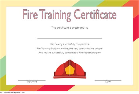 Firefighter Training Certificate Template - 10+ Updated 2019