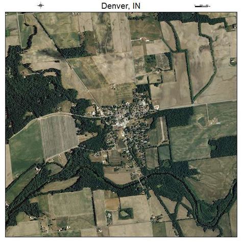 Aerial Photography Map of Denver, IN Indiana