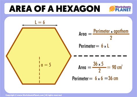 Area of a Hexagon (Formula + Example)