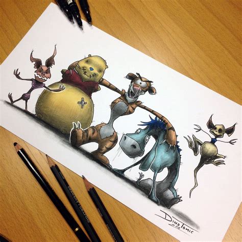 Winnie the Pooh Creepy Drawing | Creepy drawings, Disney character drawings, Cartoon drawings