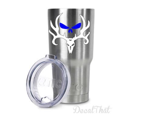 Yeti Skull Antler Decal // RTIC Skull Antler Decal // Custom - Etsy